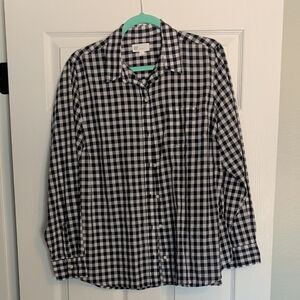 GAP Monochrome Checkered Button-Down Shirt